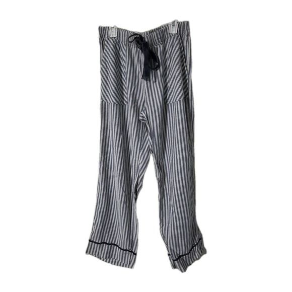 Aerie Blue Striped Pajama Pants, Medium Short - Picture 1 of 3